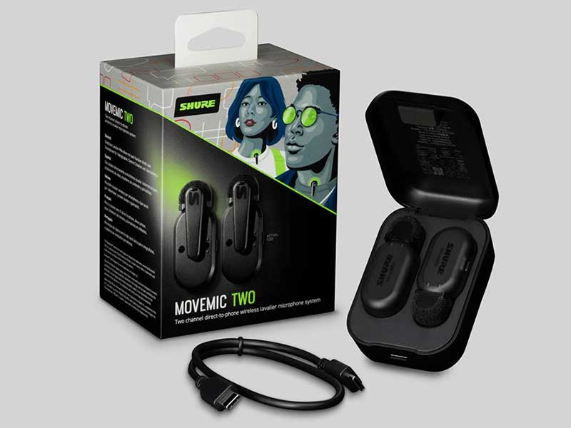 Shure MoveMic Two 无线领夹式话筒 Shure MoveMic Two 无线领夹式话筒