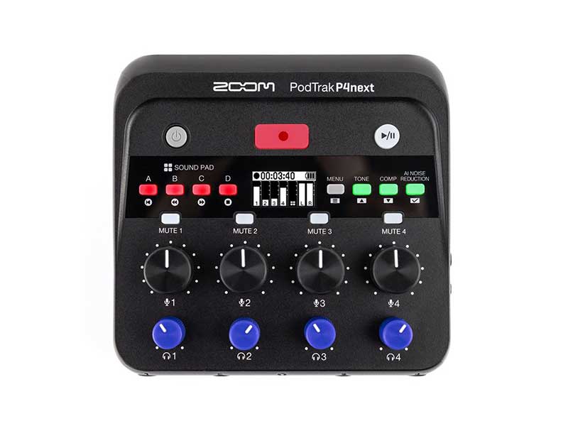 Zoom PodTrak P4next 全新播客录音机